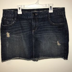 Dark Wash Denim Mini Skirt